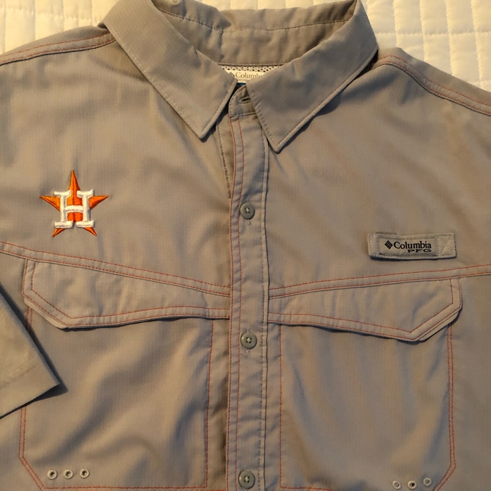 Houston Astros Columbia Tamiami Shirt-Gray